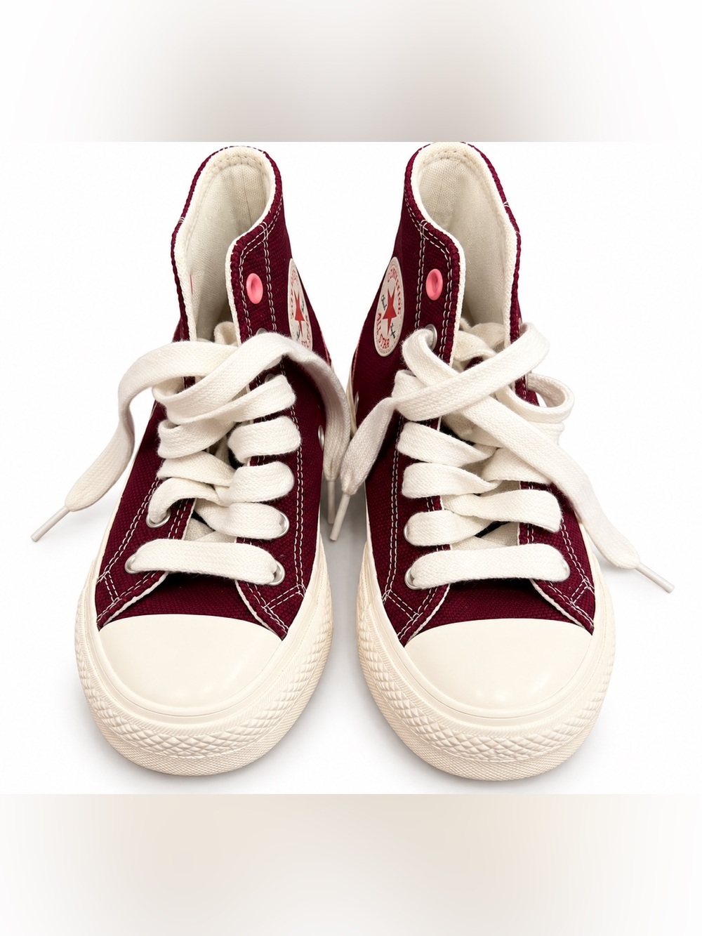 Converse Chuck Taylor All Star High Tops – Burgundy & Pink